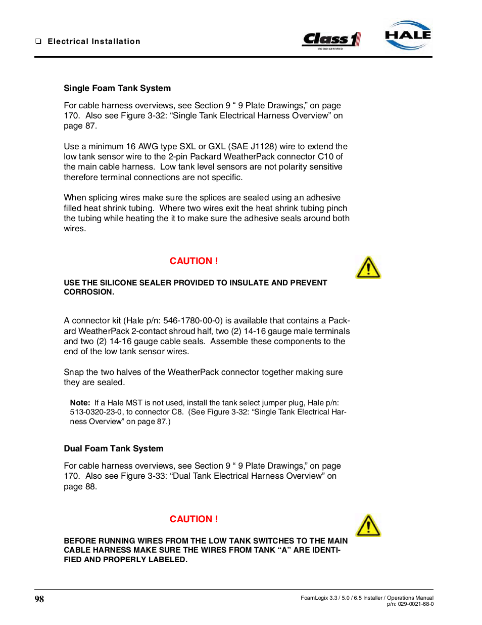 Hale FoamLogix 6.5 User Manual | Page 98 / 194