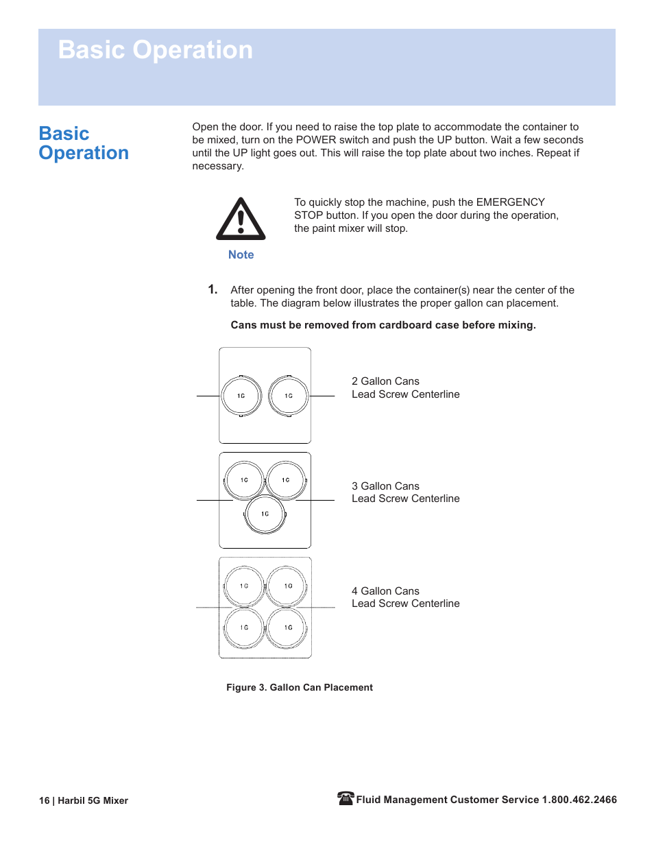 Basic operation | Fluid Management 5G-HD Harbil 5-Gallon Shaker User Manual | Page 18 / 81