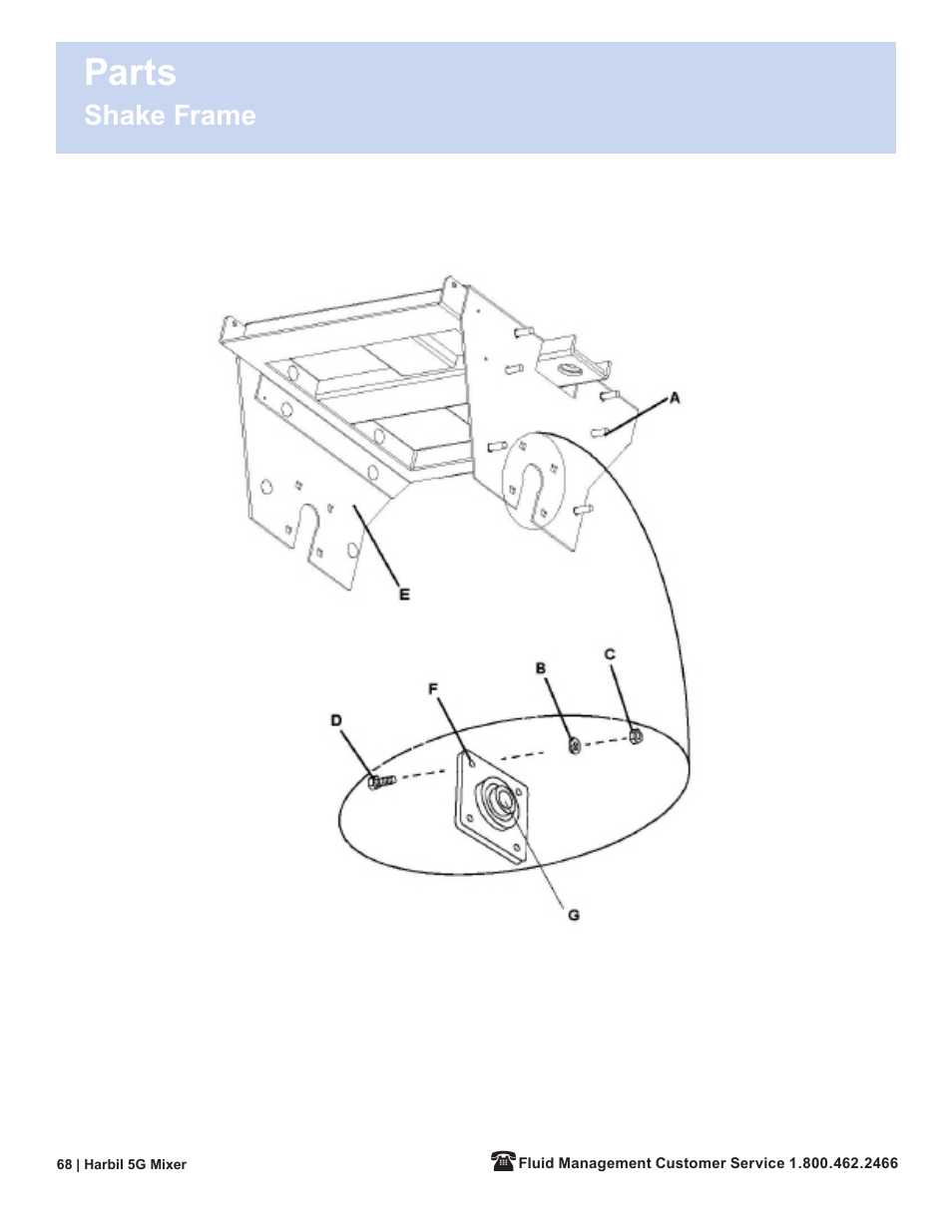 Parts, Shake frame | Fluid Management 5G-HD Harbil 5-Gallon Shaker User Manual | Page 70 / 81