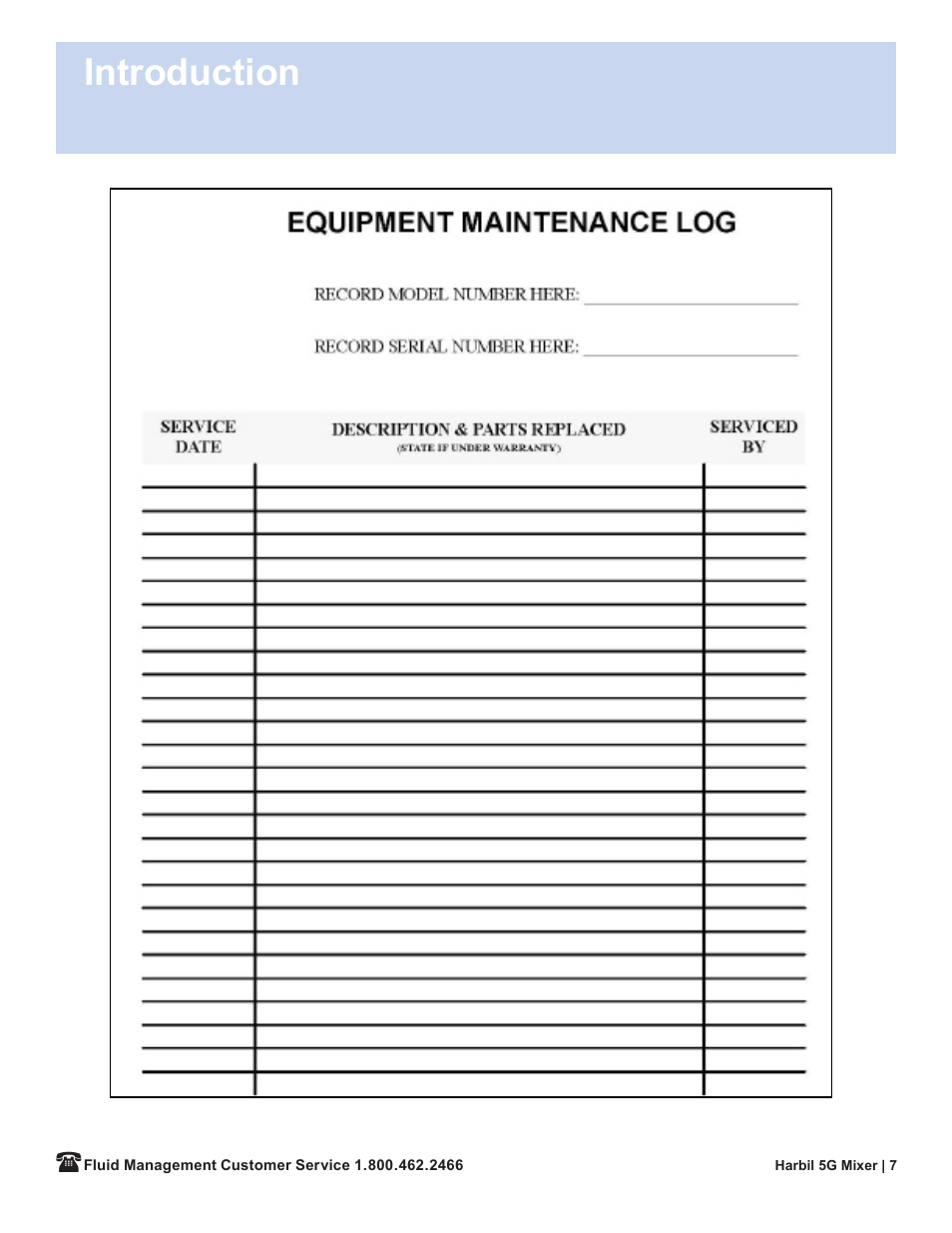Introduction | Fluid Management 5G-HD Harbil 5-Gallon Shaker User Manual | Page 9 / 81