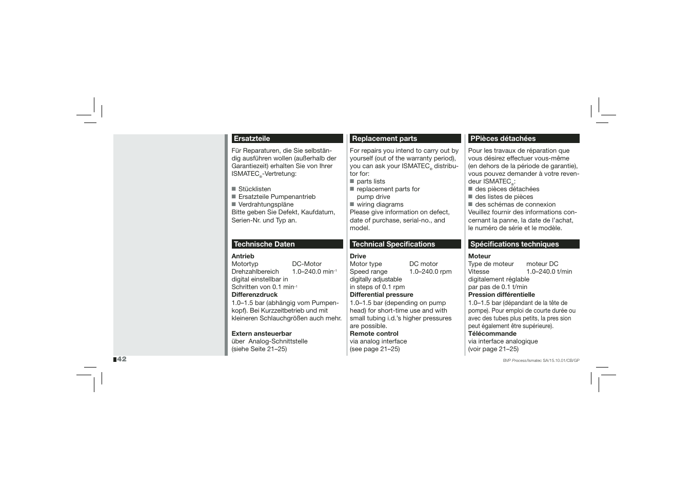 IDEX Health & Science BVP Process User Manual | Page 42 / 44