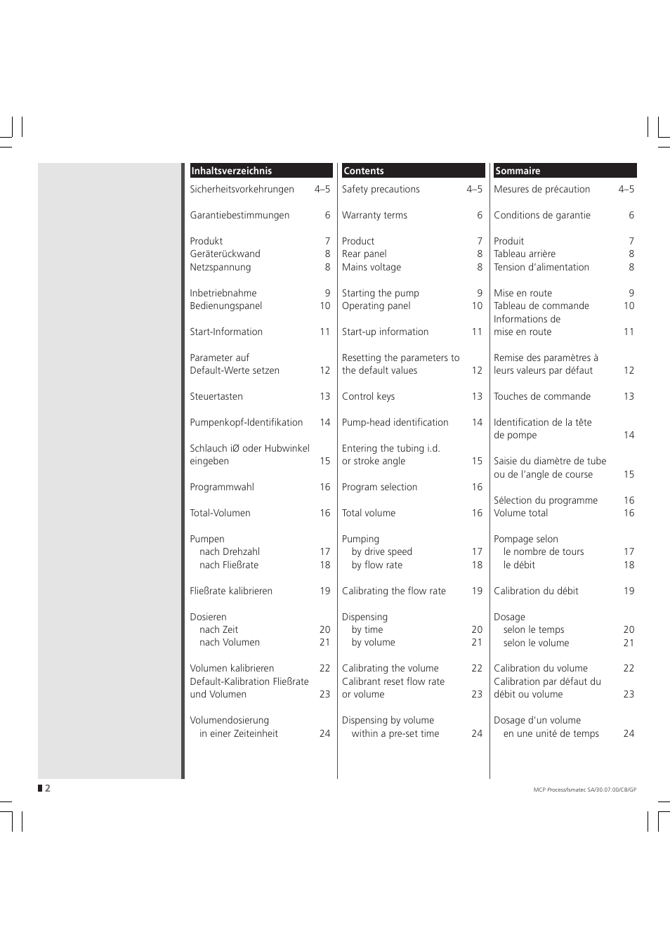 IDEX Health & Science MCP Process – version without Settings Menu User Manual | Page 2 / 56