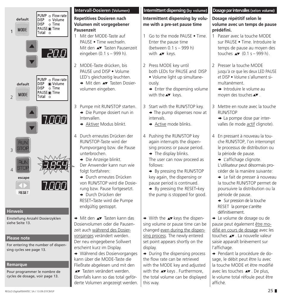 IDEX Health & Science REGLO Digital – version with Settings Menu User Manual | Page 25 / 48