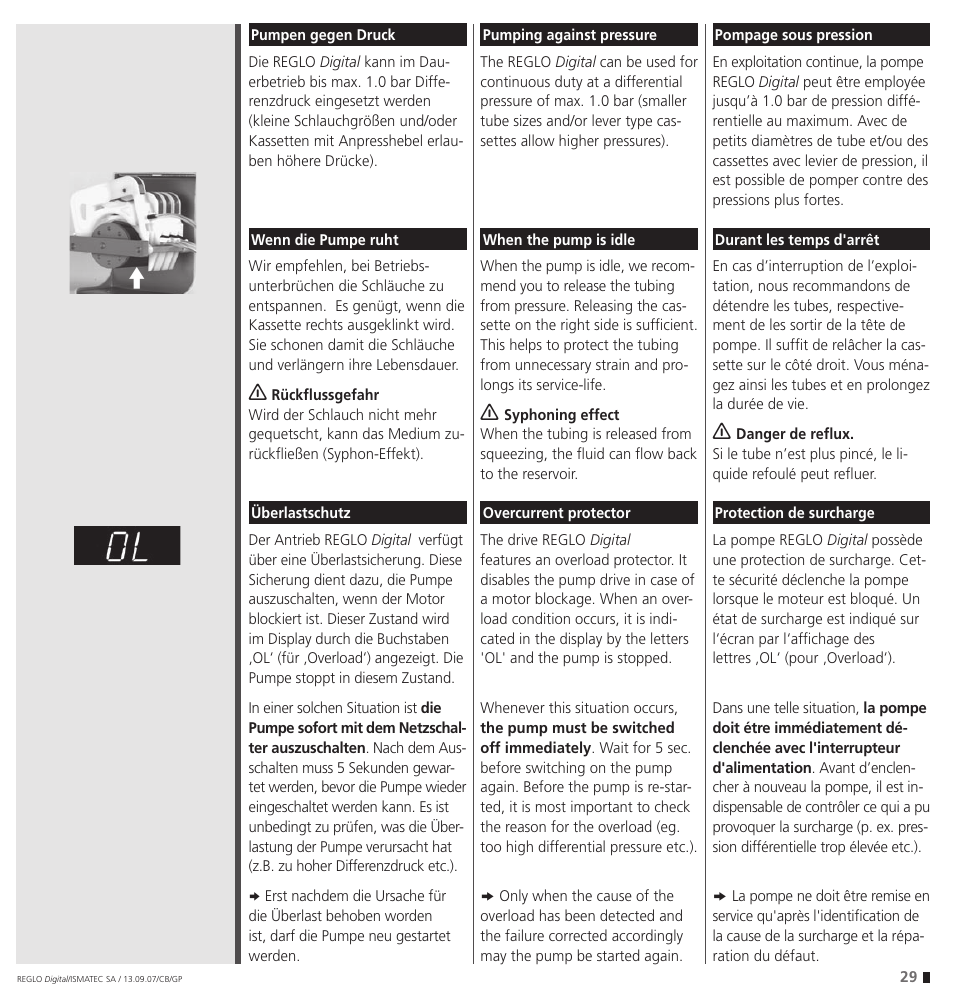 IDEX Health & Science REGLO Digital – version with Settings Menu User Manual | Page 29 / 48