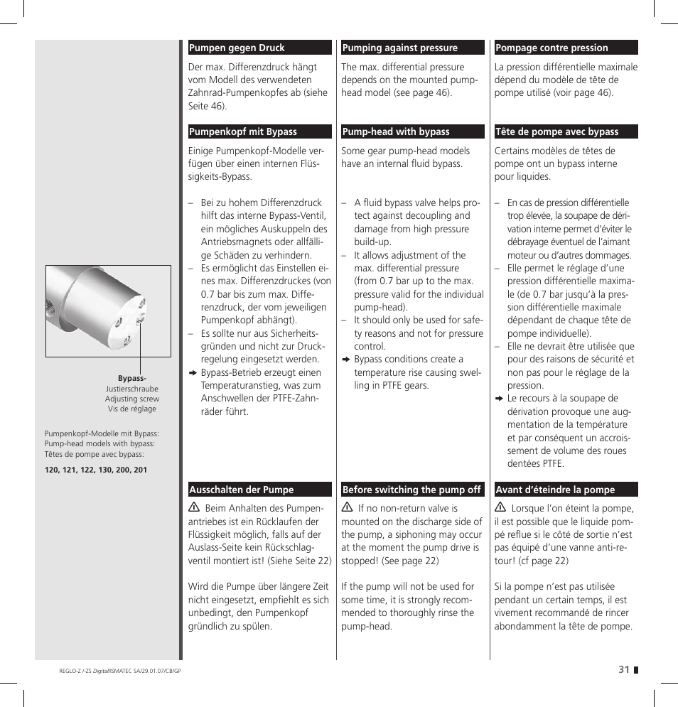 IDEX Health & Science REGLO--ZS Digital User Manual | Page 31 / 52