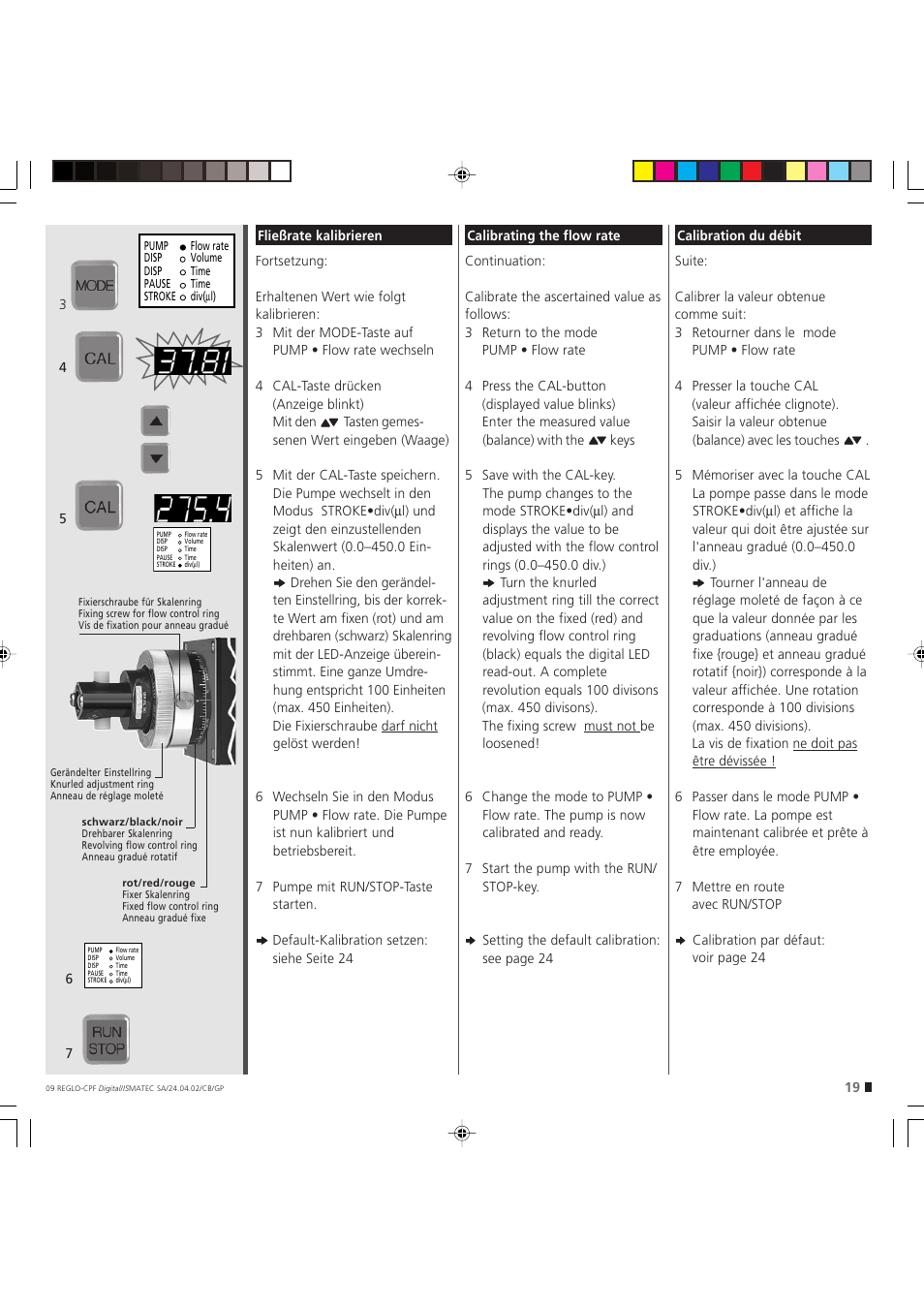IDEX Health & Science REGLO CPF Digital Version without Settings Menu User Manual | Page 19 / 44