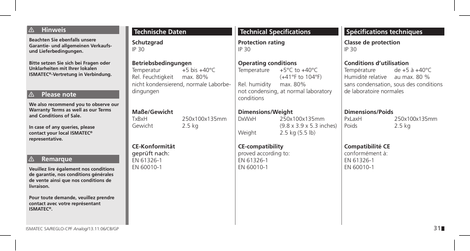 IDEX Health & Science REGLO CPF Analog User Manual | Page 31 / 36