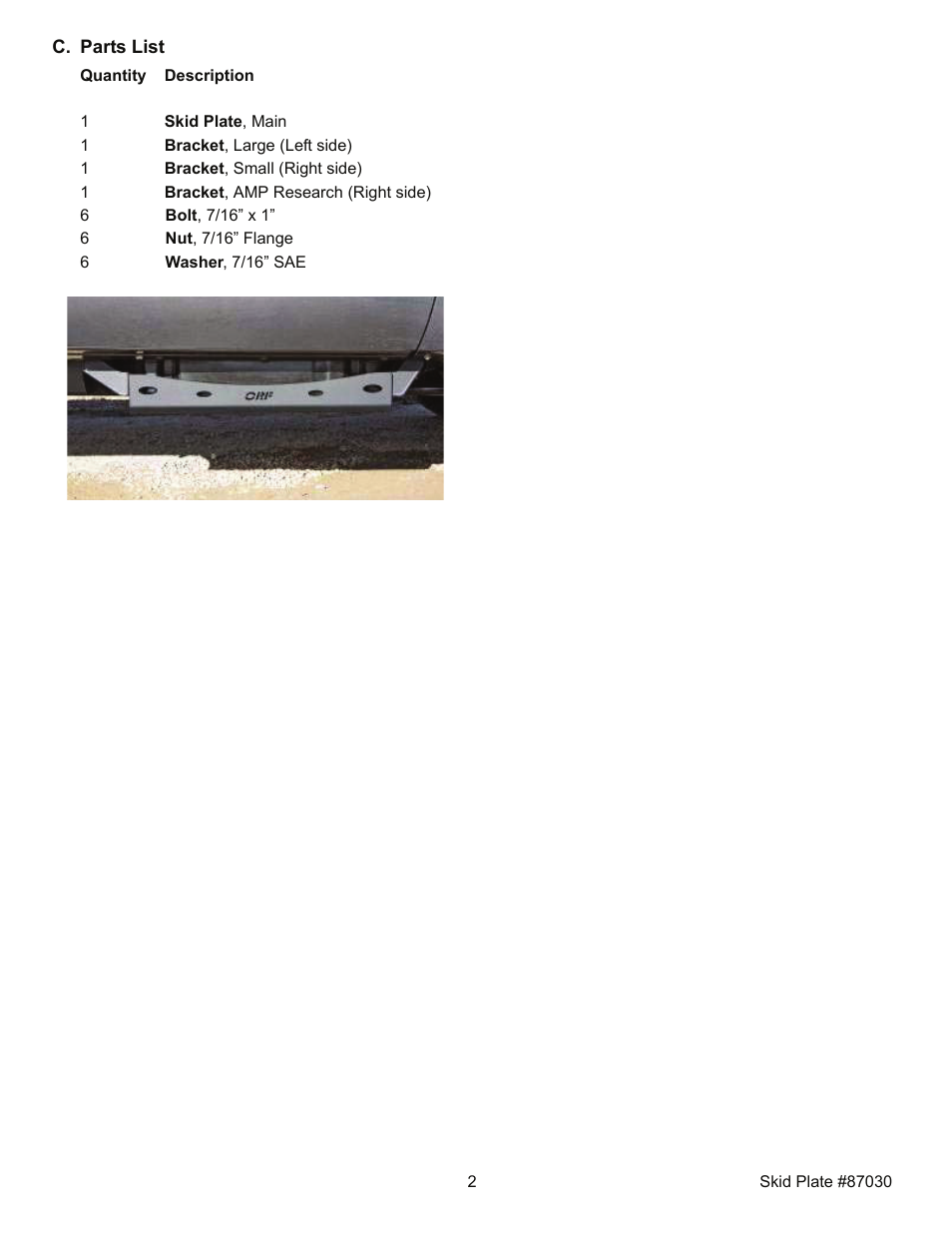 OR-Fab 87030 DEF Skid Plate For 2011 - 2015 Chevy/GMC 2500 HD Duramax Diesel Pickups User Manual | Page 2 / 2