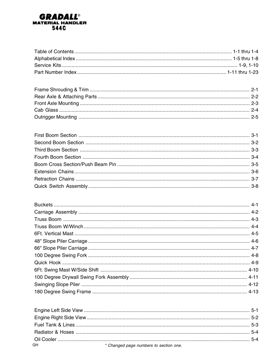 Section 1 introduction | Gradall 544C-10 User Manual | Page 2 / 171