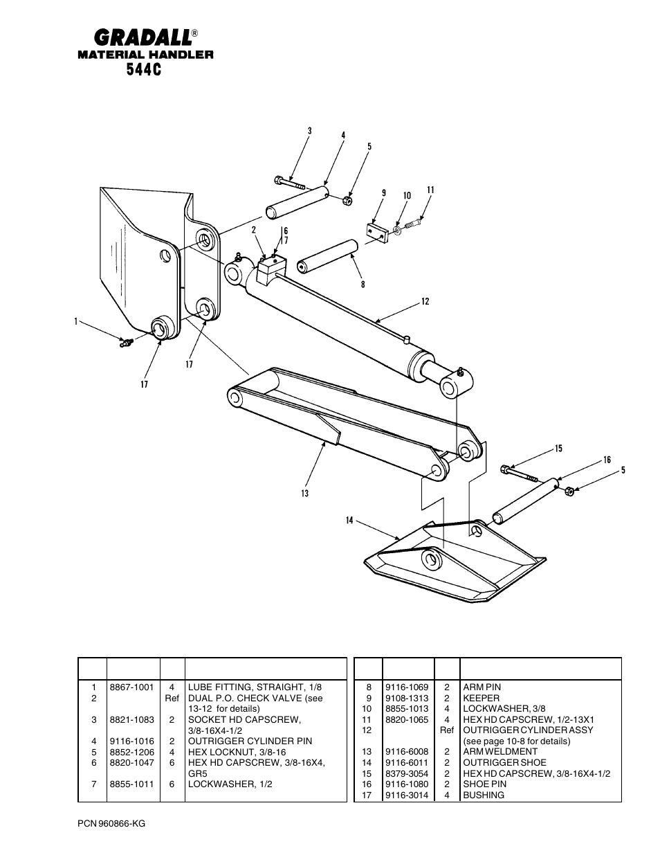 Chassis & attaching parts outrigger mounting | Gradall 544C-10 User Manual | Page 31 / 171