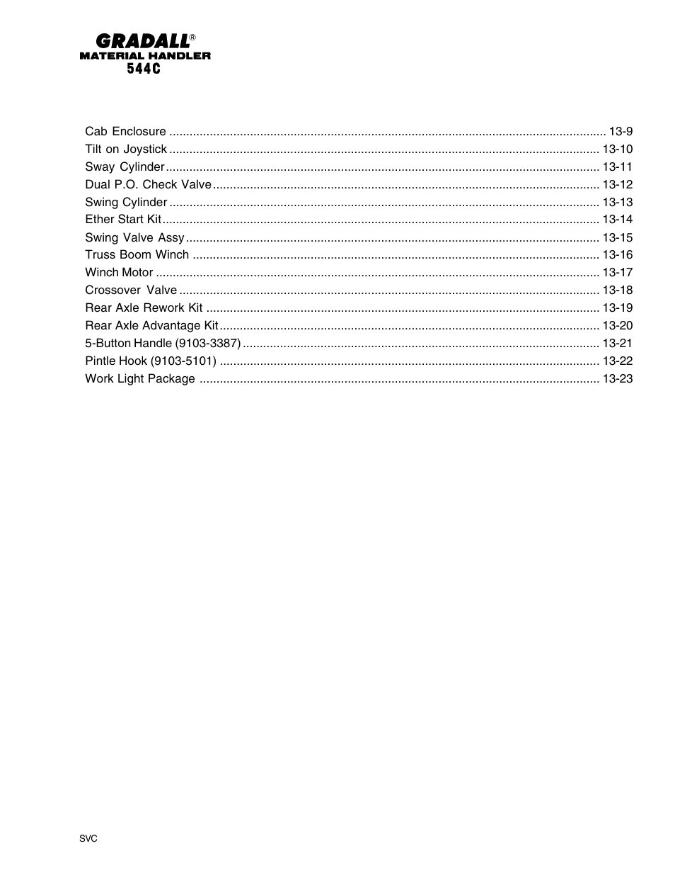 Gradall 544C-10 User Manual | Page 5 / 171