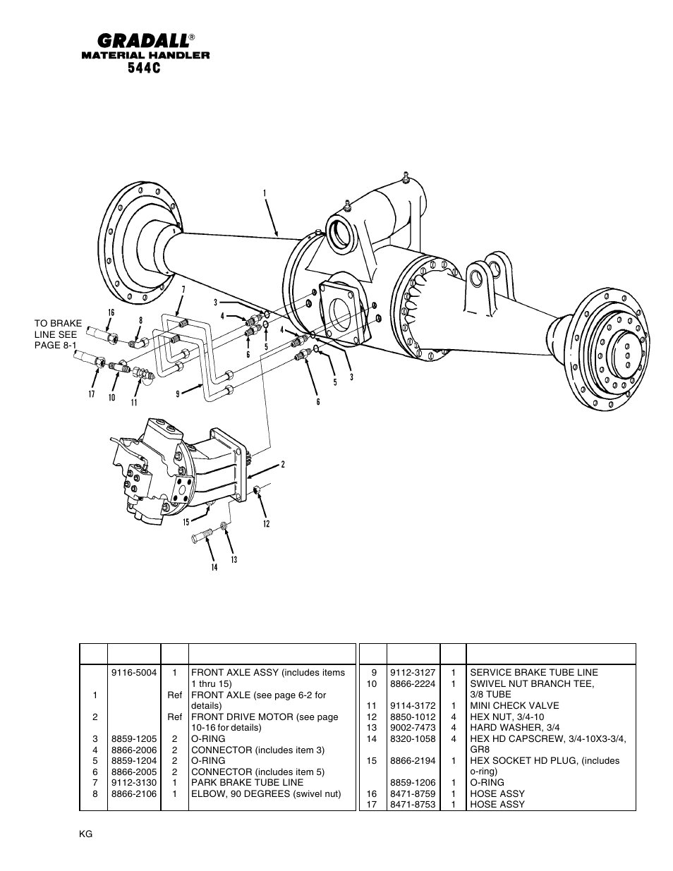 Section 6 drive train | Gradall 544C-10 User Manual | Page 68 / 171