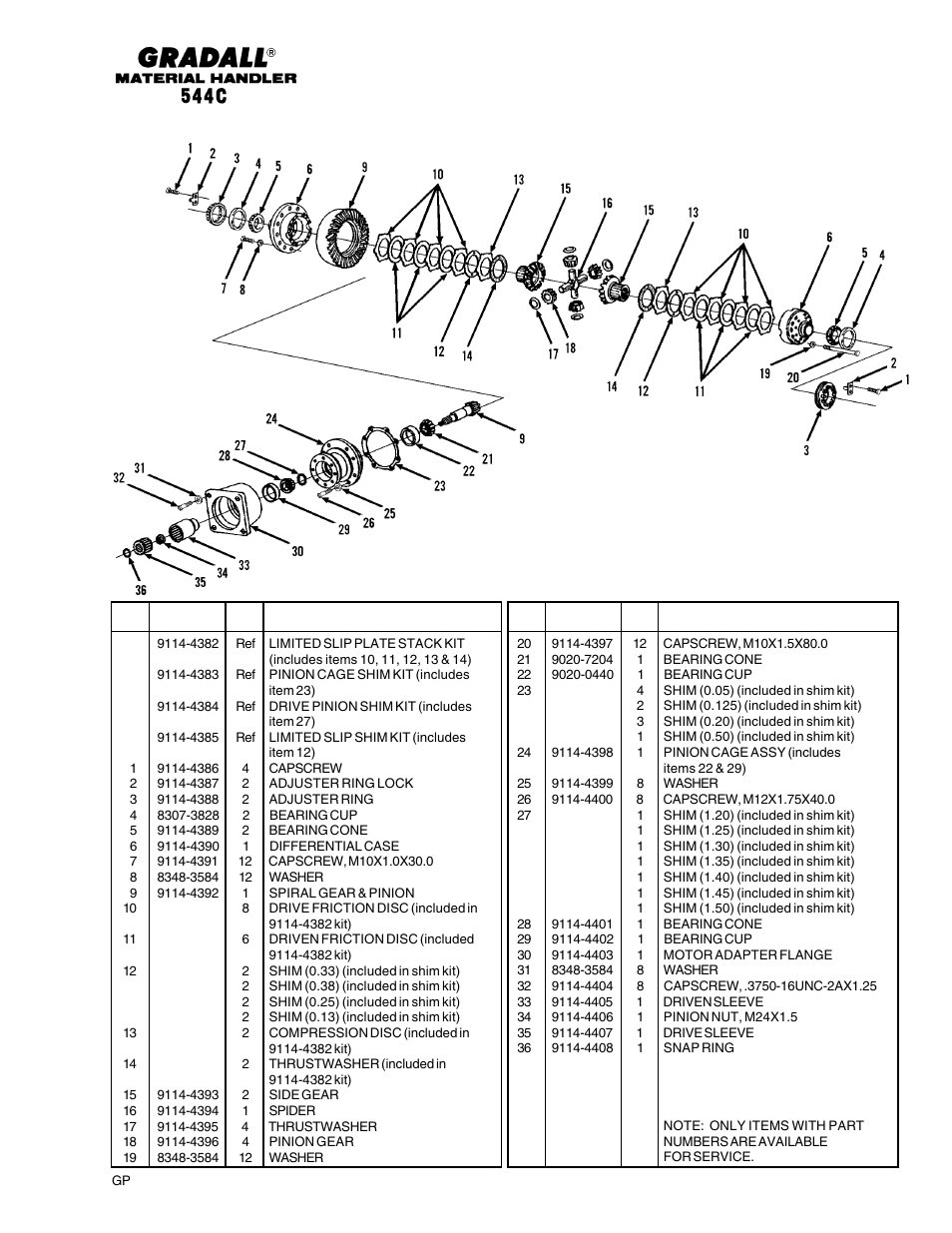 Drive train carrier assembly | Gradall 544C-10 User Manual | Page 72 / 171