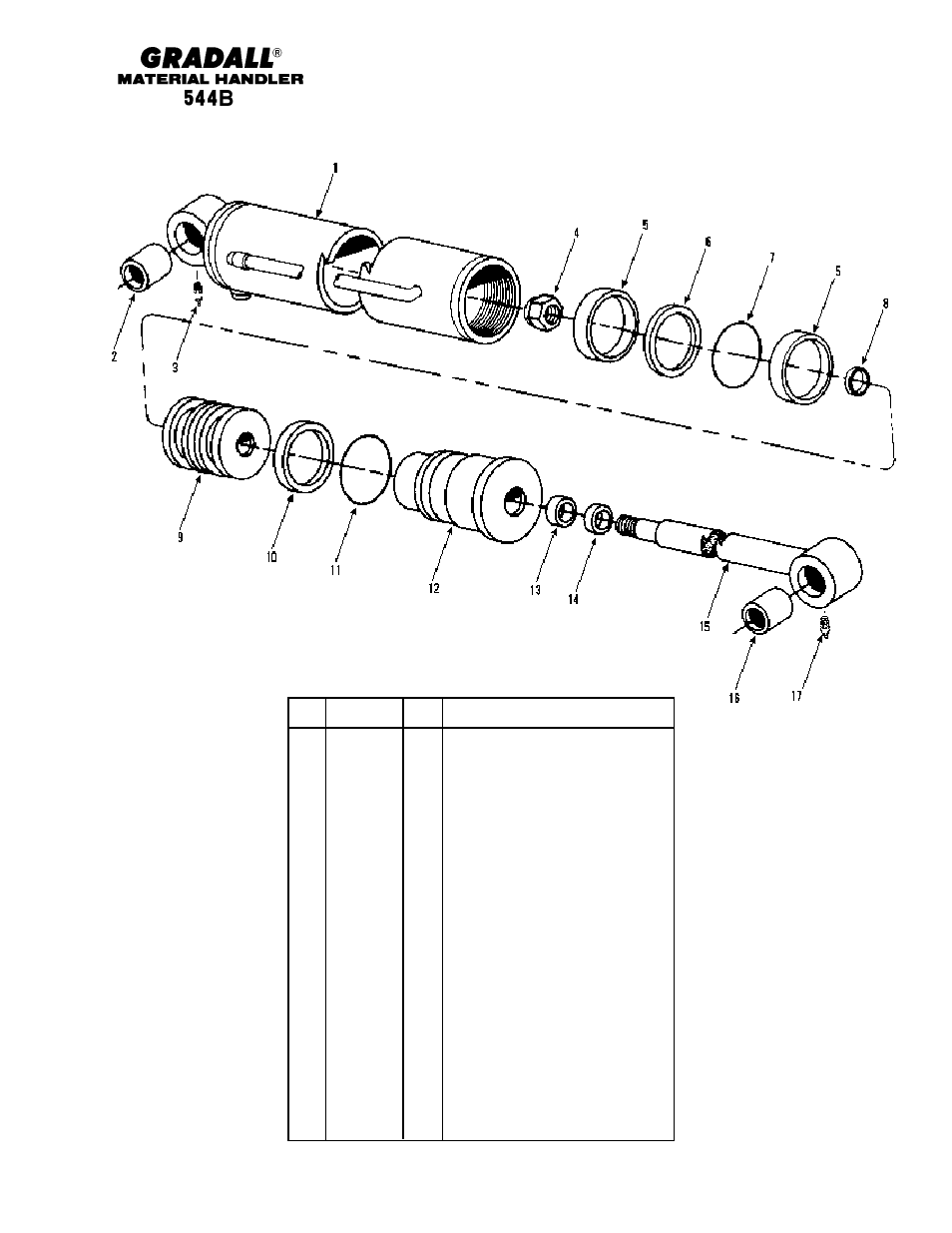 Hydraulic components compensating cylinder | Gradall 544B Parts Manual User Manual | Page 103 / 180