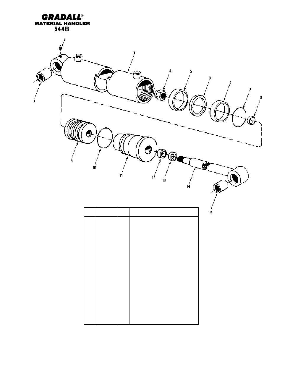 Hydraulic components steering cylinder | Gradall 544B Parts Manual User Manual | Page 105 / 180