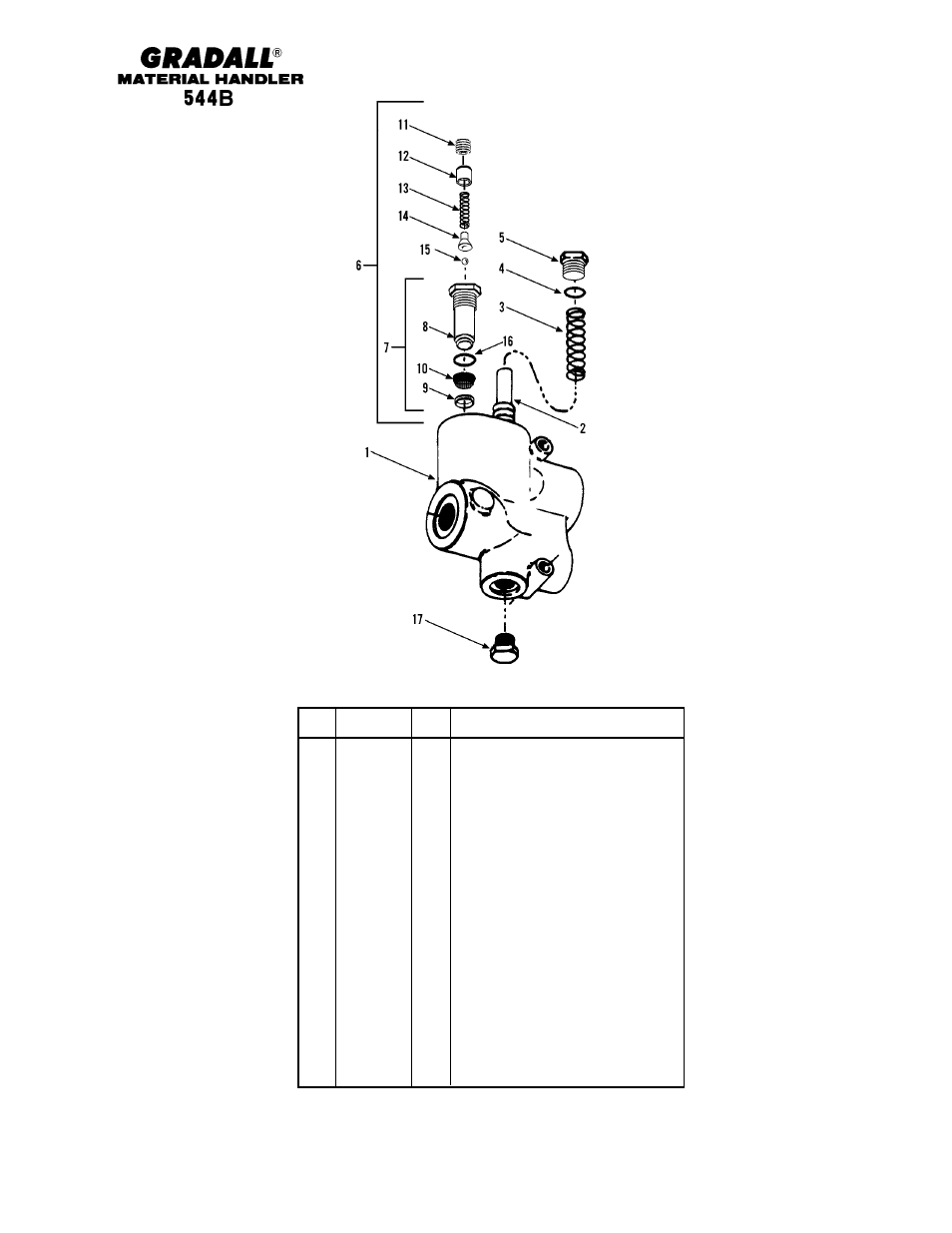 Hydraulic components priority flow control valve | Gradall 544B Parts Manual User Manual | Page 111 / 180