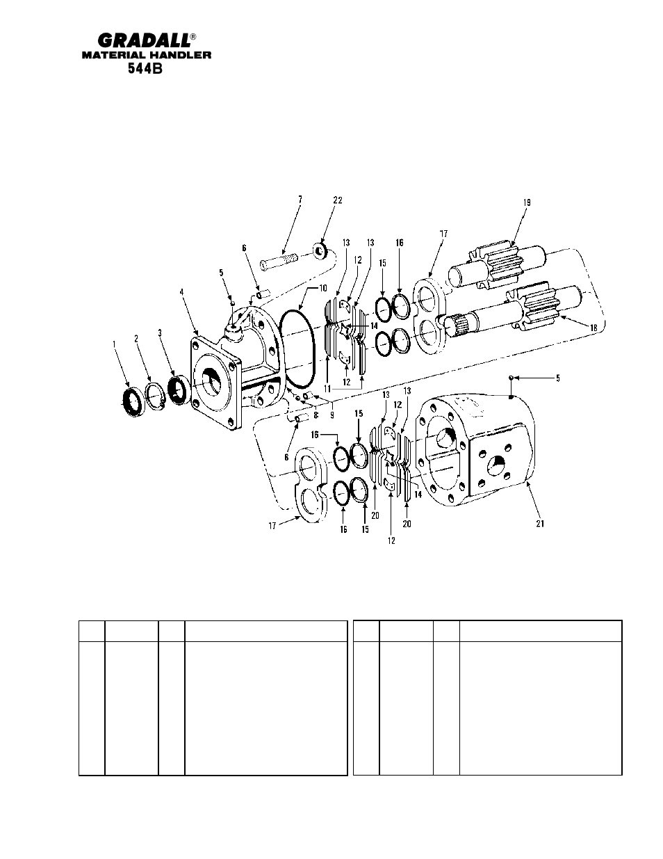 Hydraulic components rear drive motor | Gradall 544B Parts Manual User Manual | Page 126 / 180