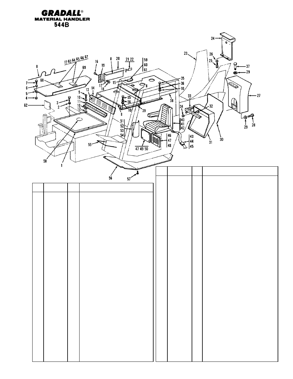 Chassis & attaching parts frame shrouding & trim | Gradall 544B Parts Manual User Manual | Page 13 / 180