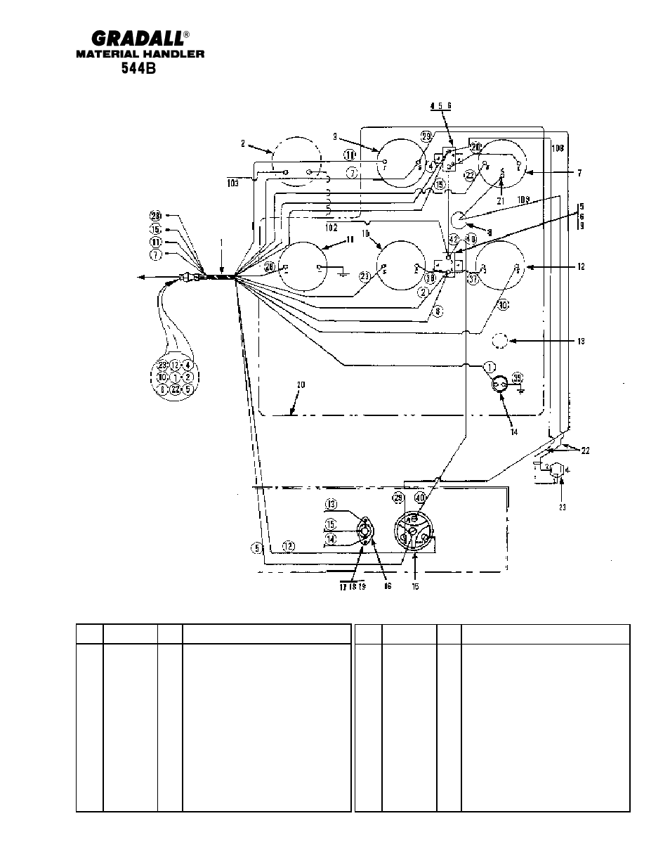 Section 11 electrical, Electrical instrument panel & wiring harness | Gradall 544B Parts Manual User Manual | Page 136 / 180