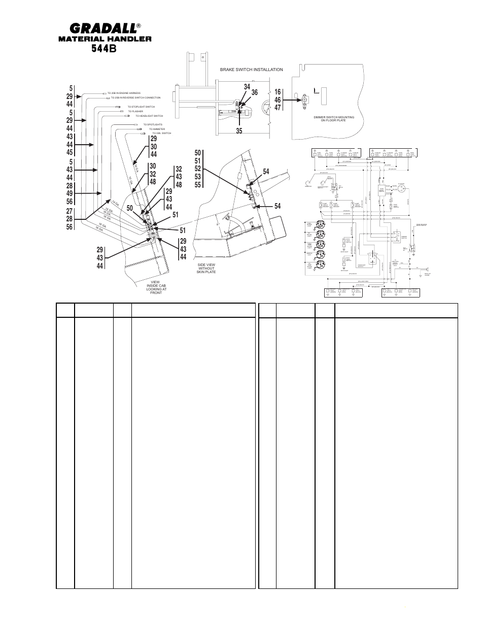 Item part no. qty. description of part | Gradall 544B Parts Manual User Manual | Page 180 / 180