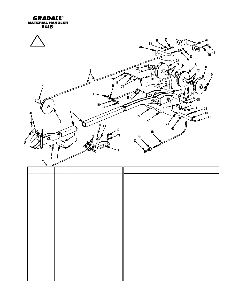 Booms push beam & cables | Gradall 544B Parts Manual User Manual | Page 26 / 180