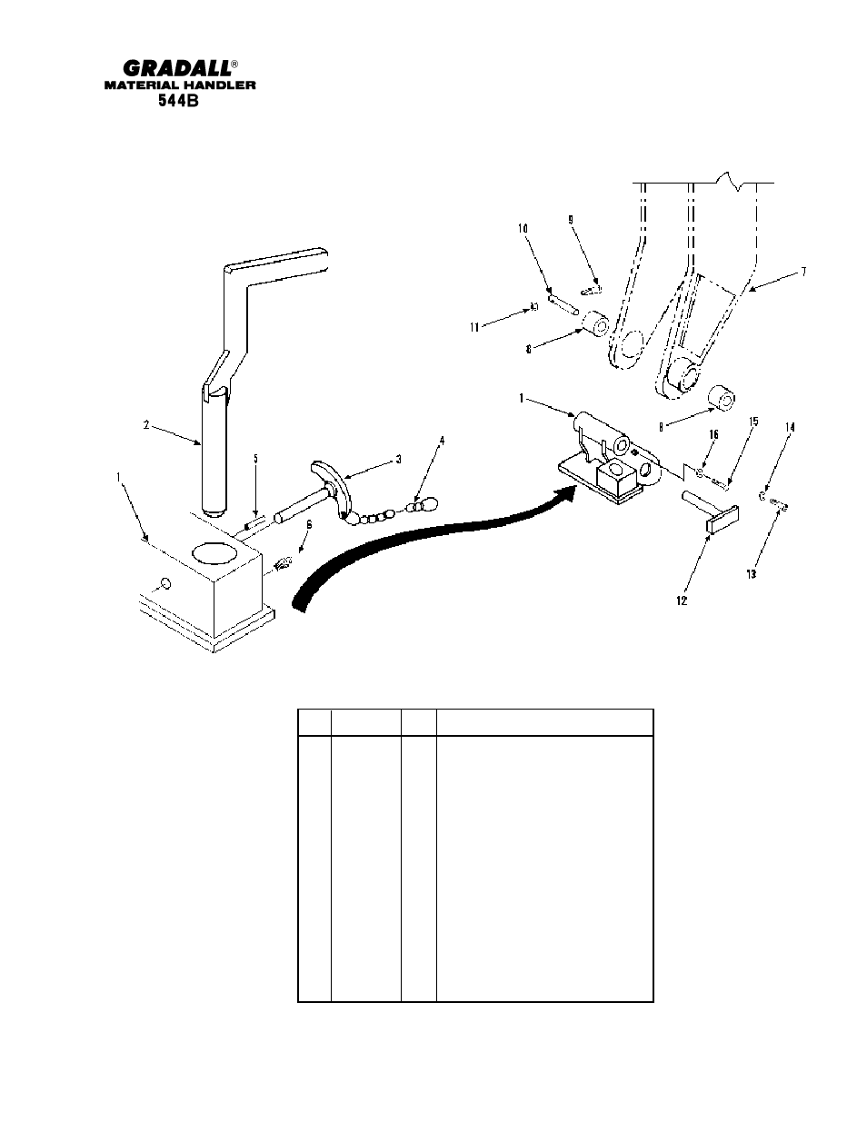 Booms quick switch assembly | Gradall 544B Parts Manual User Manual | Page 27 / 180