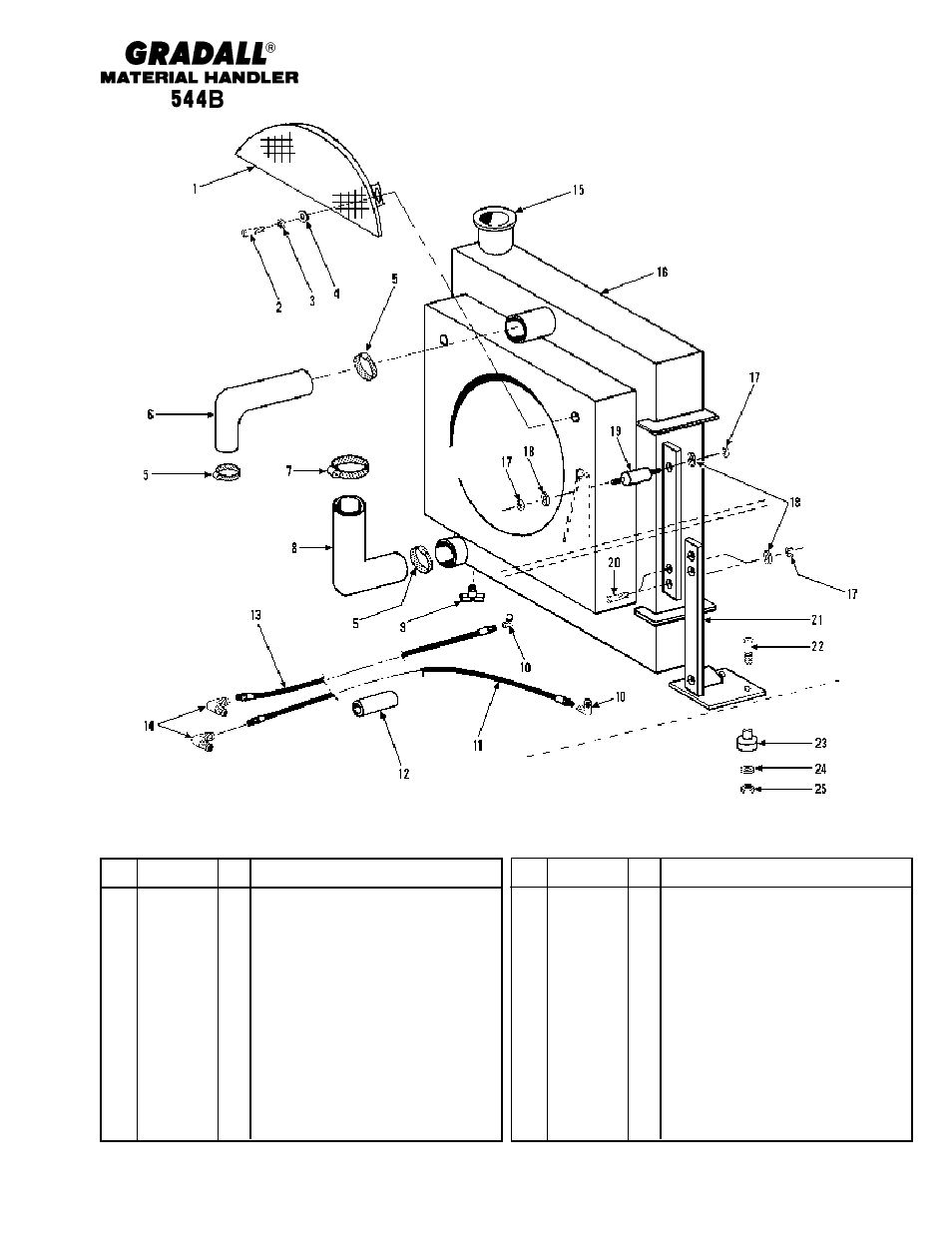 Engine & attaching parts radiator & hoses | Gradall 544B Parts Manual User Manual | Page 36 / 180