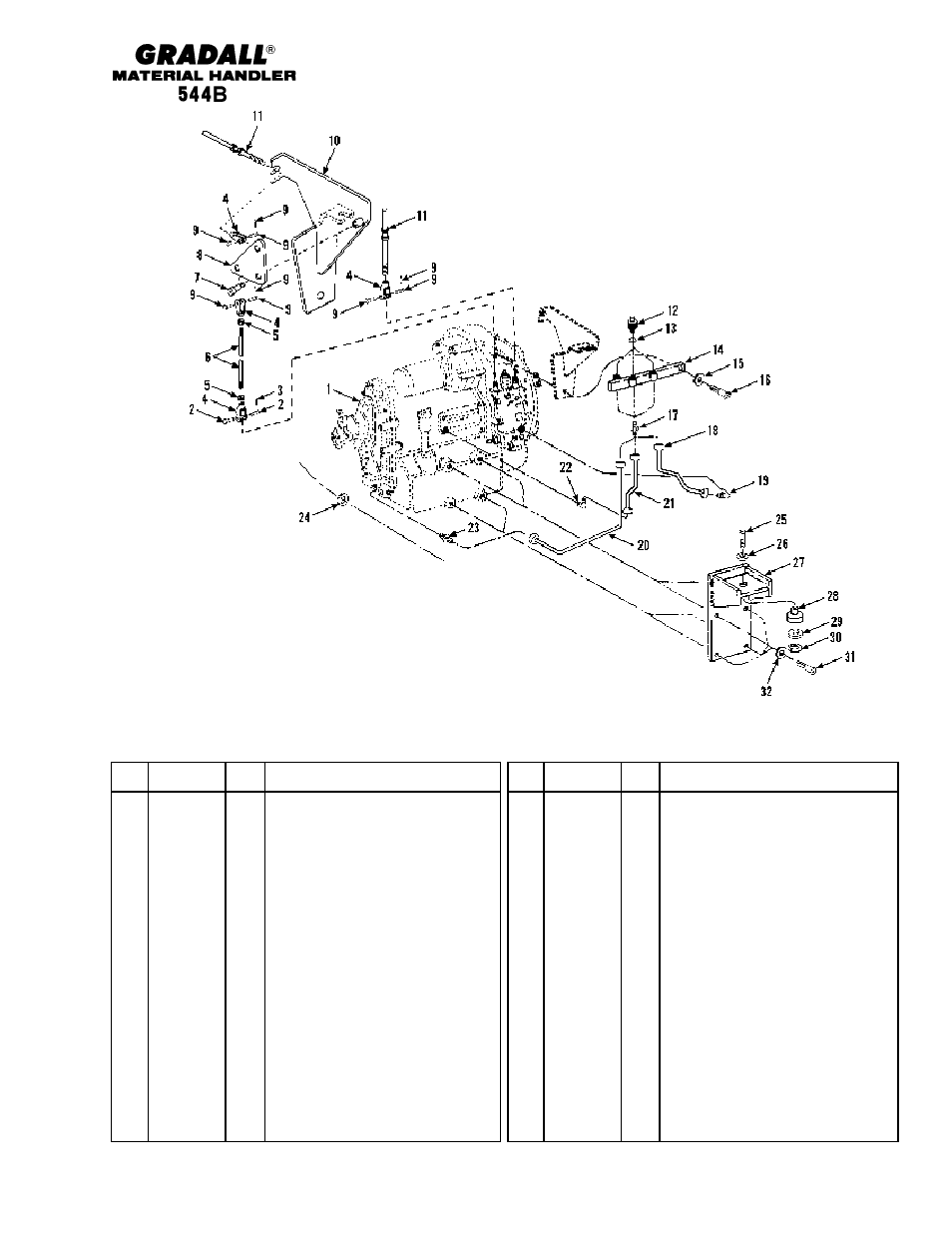 Section 6 drive train, Drive train transmission mounting & controls | Gradall 544B Parts Manual User Manual | Page 41 / 180