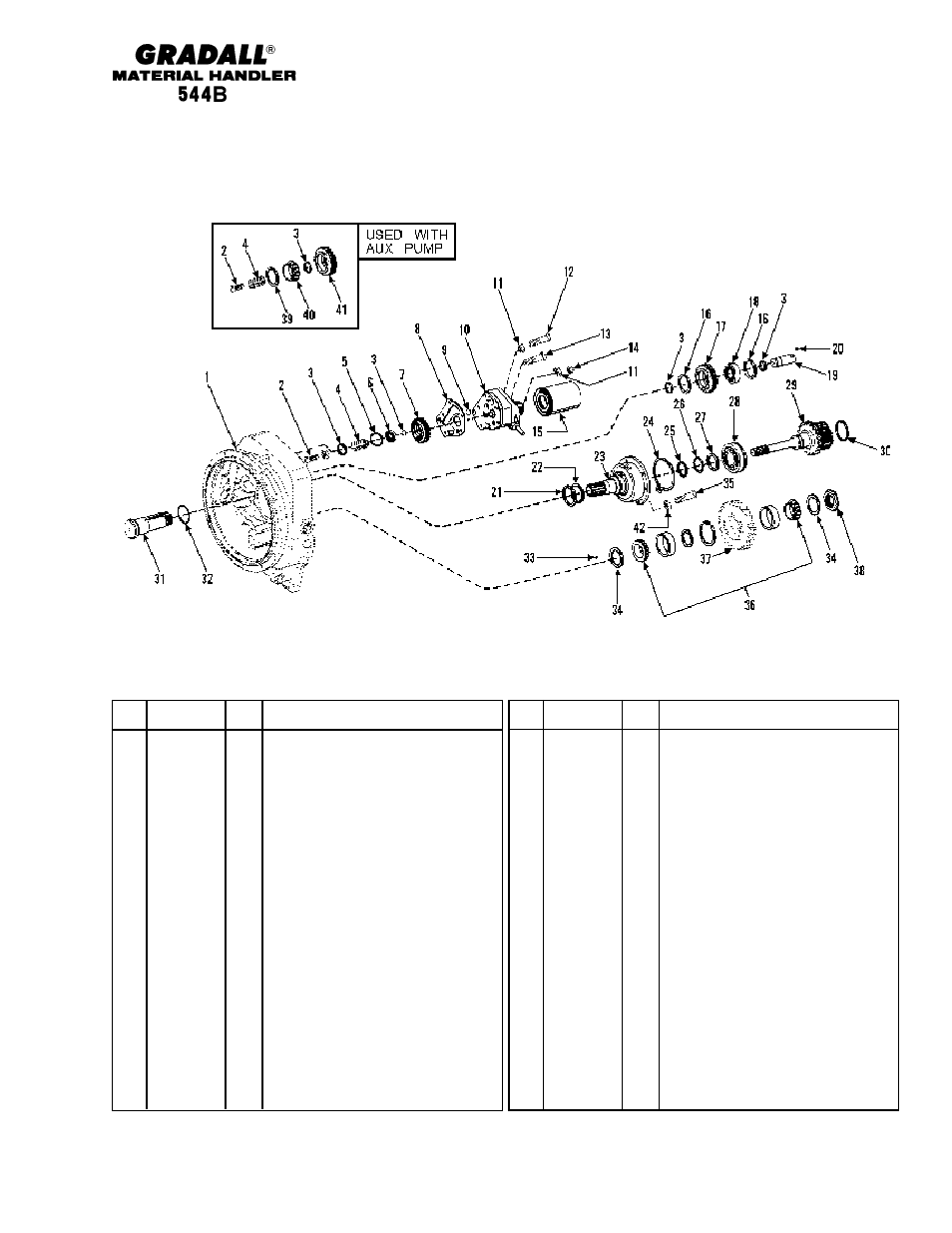 Drive train transmission drive gearing | Gradall 544B Parts Manual User Manual | Page 45 / 180