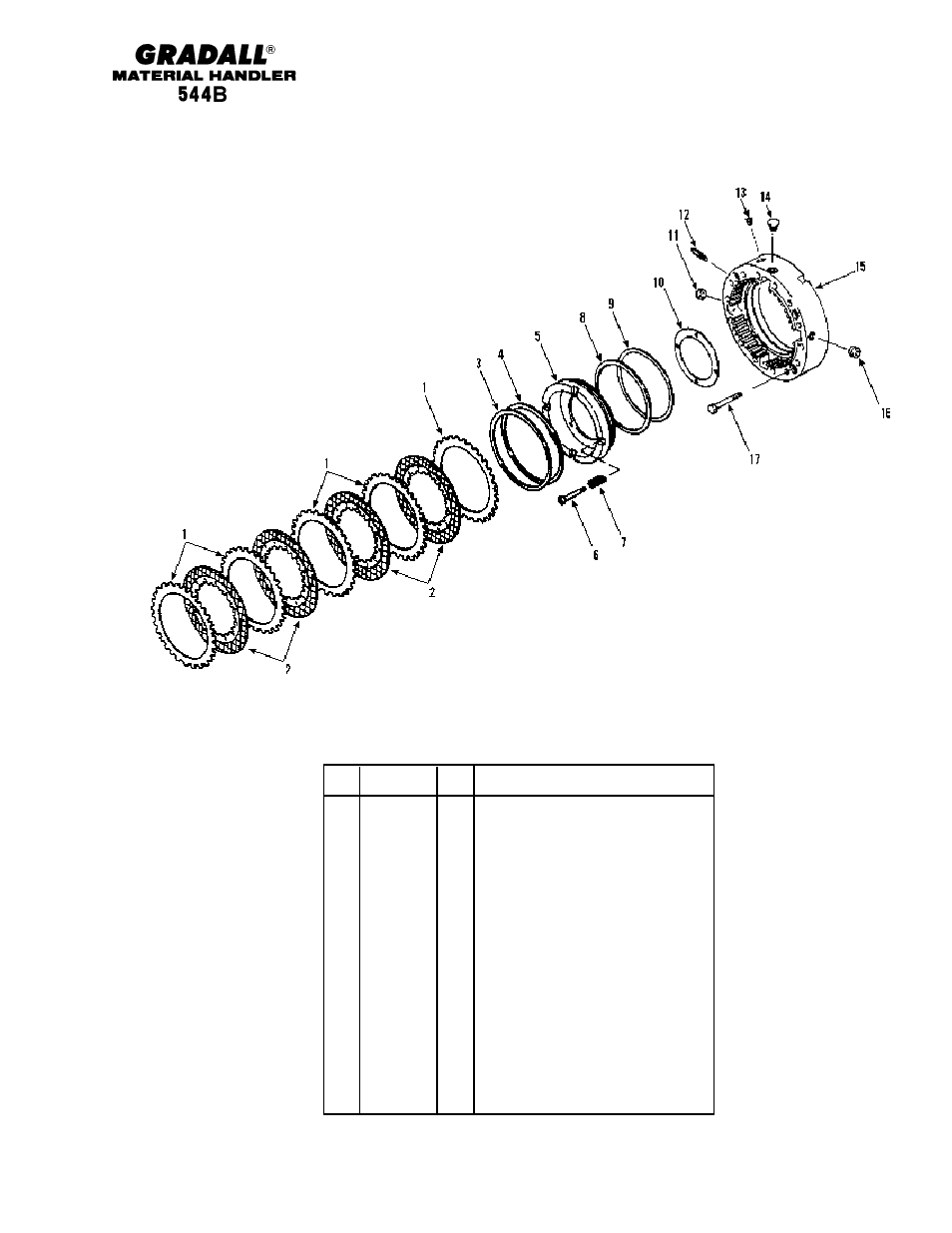 Drive train front axle service brakes | Gradall 544B Parts Manual User Manual | Page 66 / 180