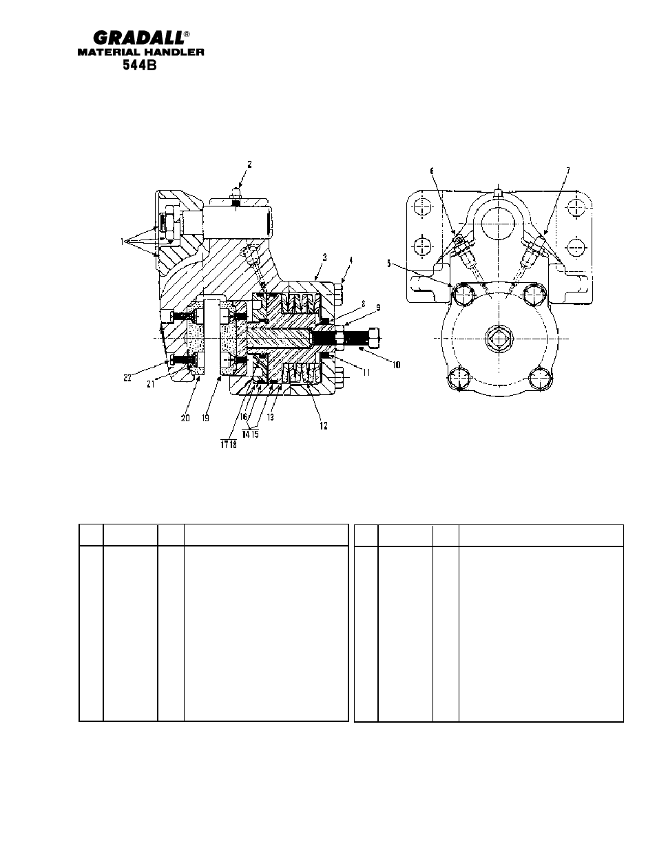 Drive train front axle parking brakes | Gradall 544B Parts Manual User Manual | Page 67 / 180