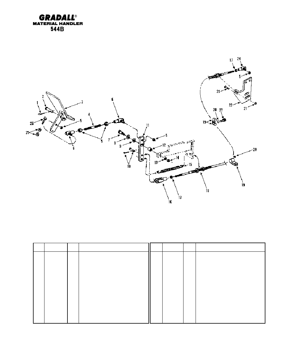 Controls acceleration linkage | Gradall 544B Parts Manual User Manual | Page 71 / 180