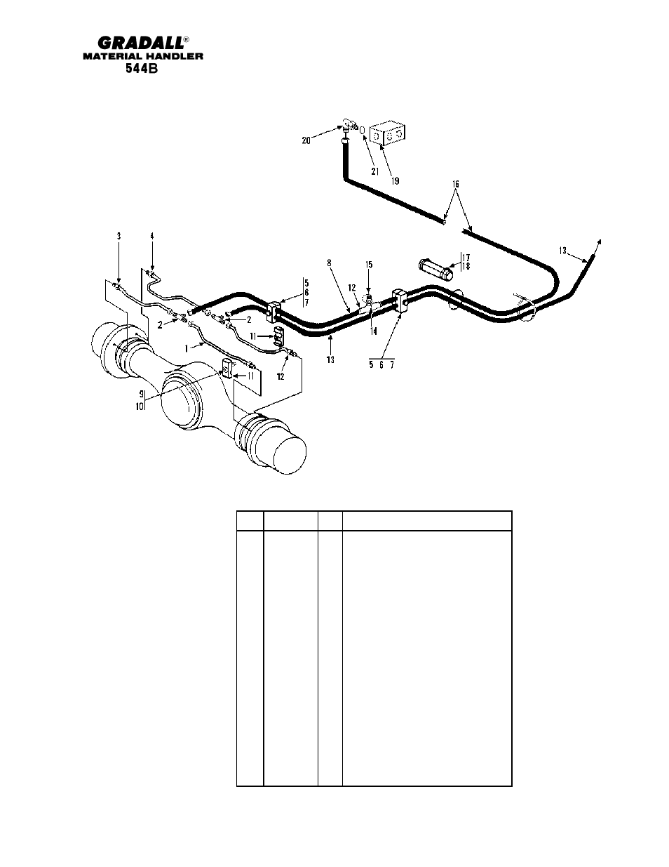 Section 8 brakes, Brakes hydraulics & parking brake lines | Gradall 544B Parts Manual User Manual | Page 73 / 180