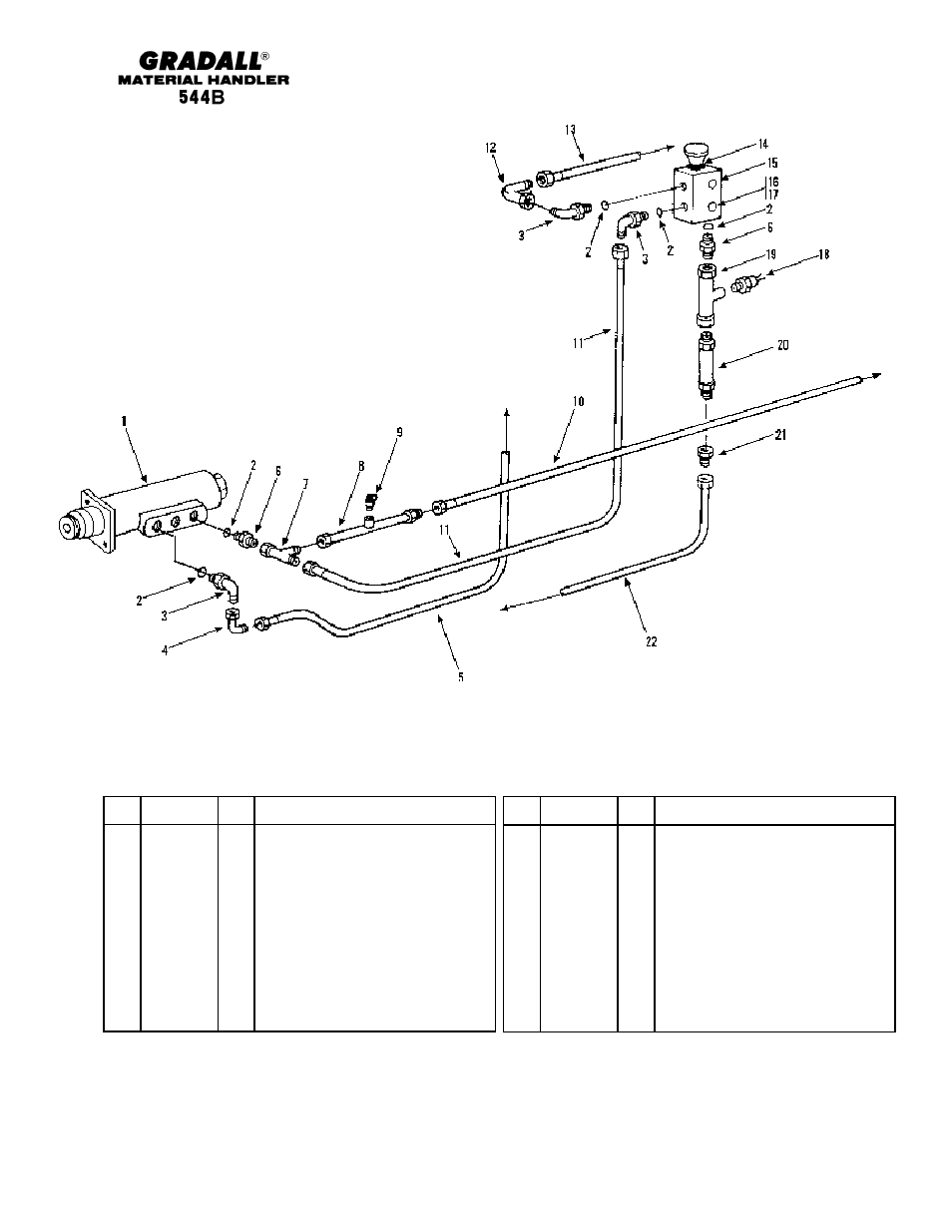 Brakes hydraulics & service brake lines | Gradall 544B Parts Manual User Manual | Page 75 / 180