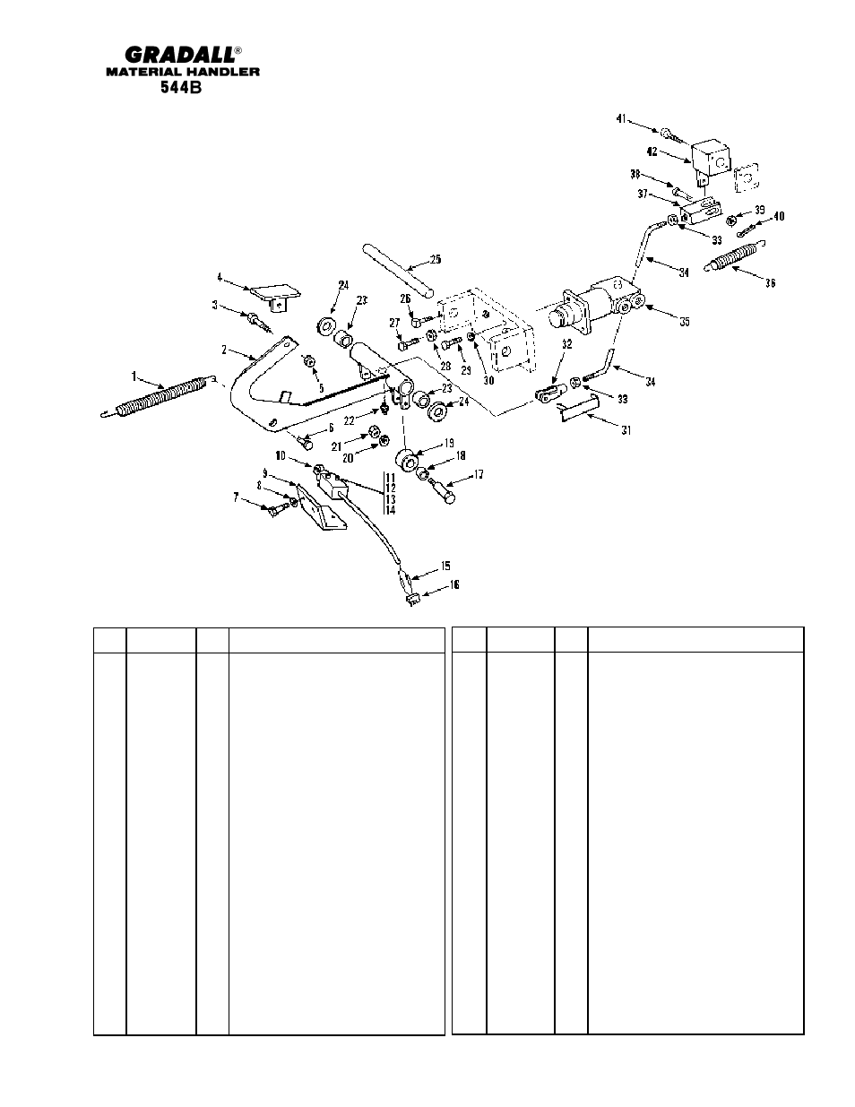 Brake brake pedal & inching linkage | Gradall 544B Parts Manual User Manual | Page 77 / 180