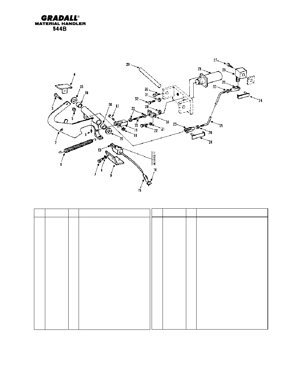 Brake brake pedal & inching linkage | Gradall 544B Parts Manual User Manual | Page 78 / 180