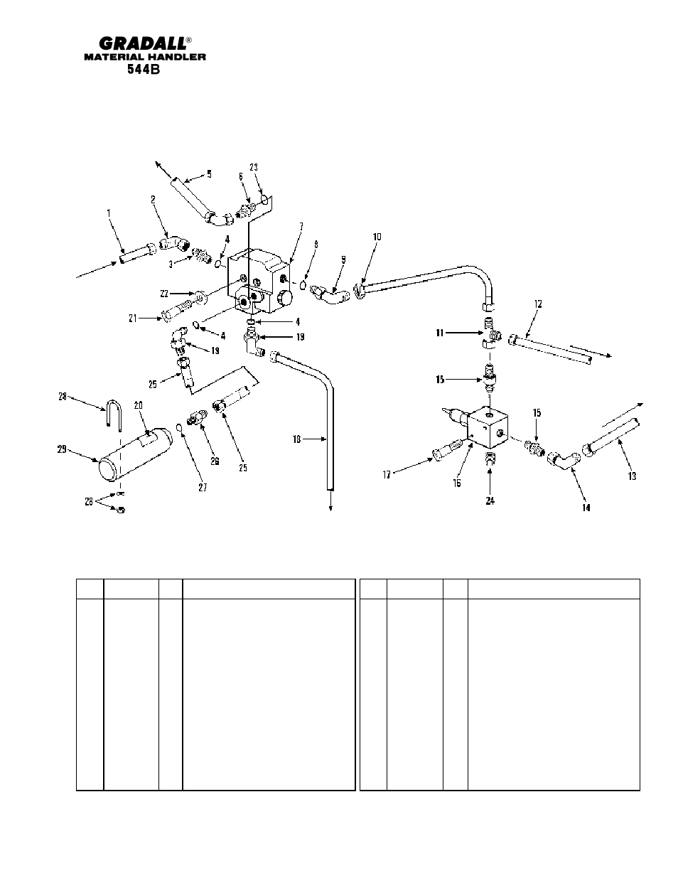 Brakes accumulator, charging valve & lines | Gradall 544B Parts Manual User Manual | Page 79 / 180