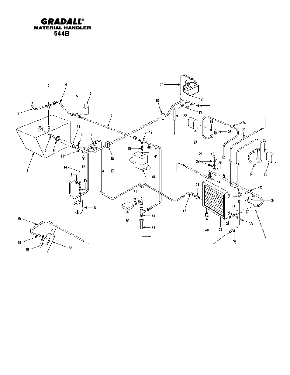 Hydraulic circuits dump circuit | Gradall 544B Parts Manual User Manual | Page 83 / 180