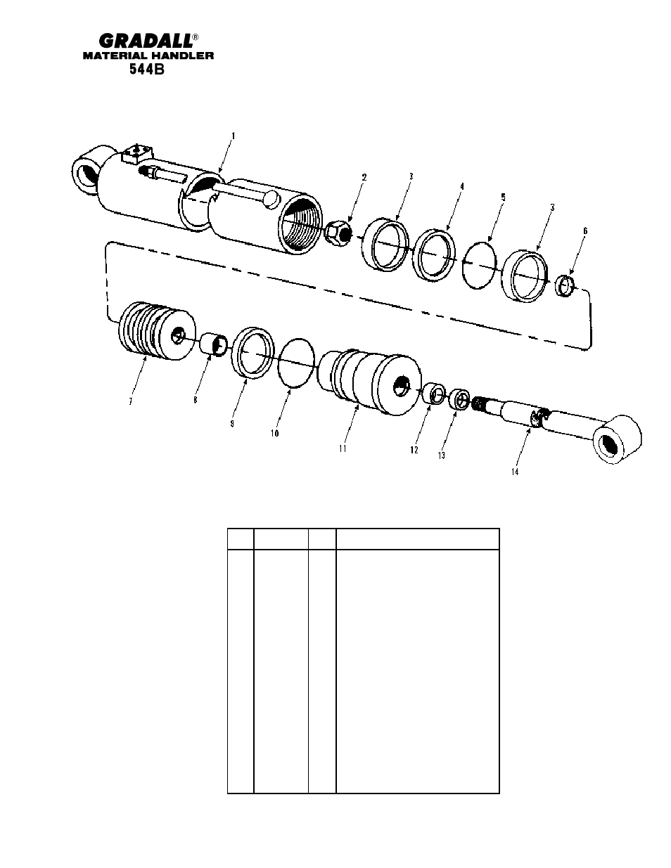 Hydraulic components crowd cylinder | Gradall 544B Parts Manual User Manual | Page 99 / 180