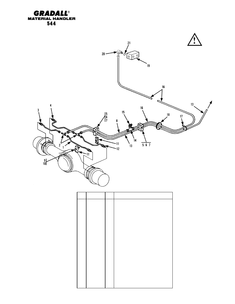 Brakes hydraulics & parking brake lines | Gradall 544 User Manual | Page 100 / 209