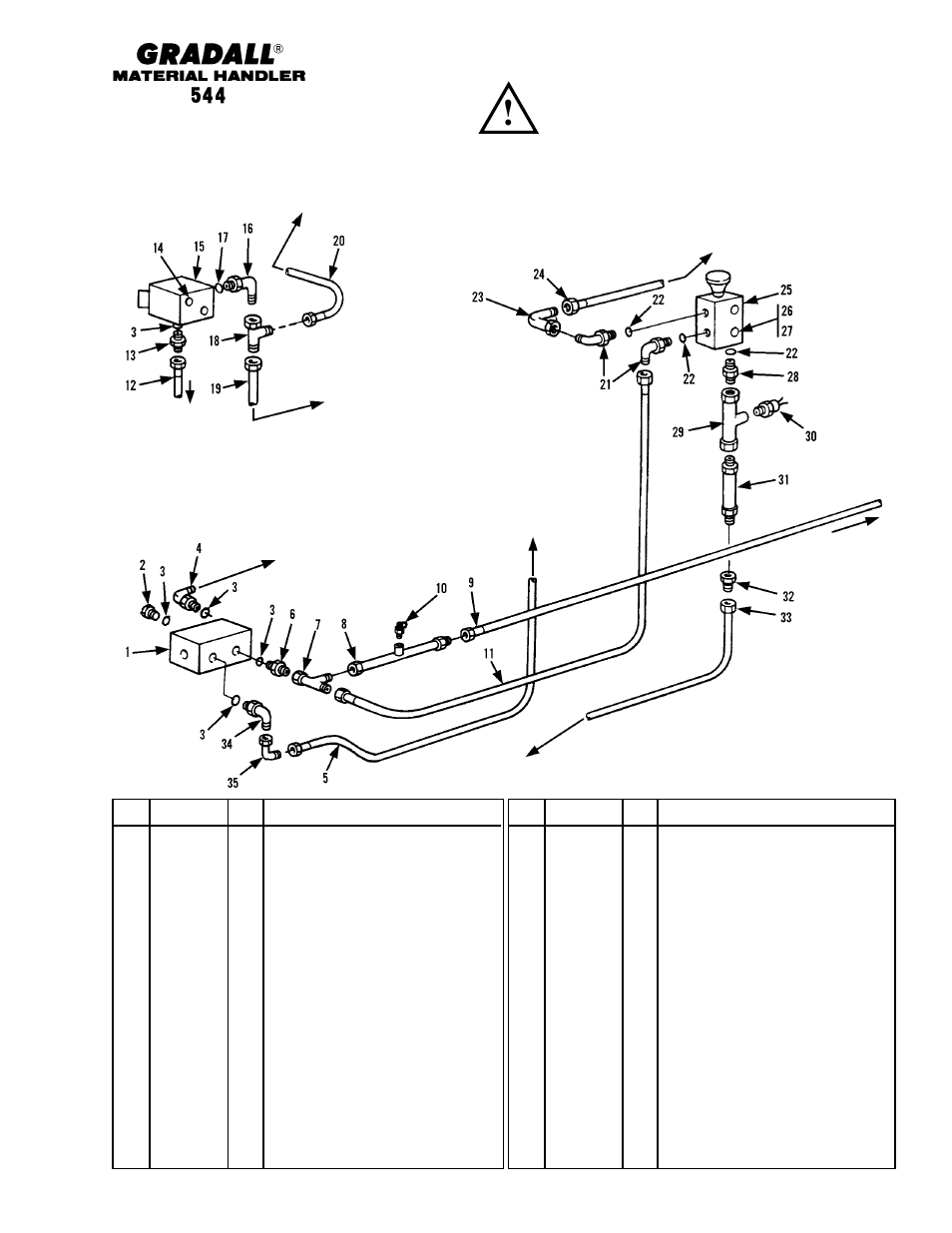 Brakes hydraulics & parking brake lines | Gradall 544 User Manual | Page 103 / 209