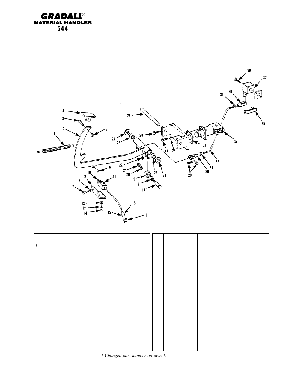 Brakes brake pedal & inching linkage | Gradall 544 User Manual | Page 104 / 209