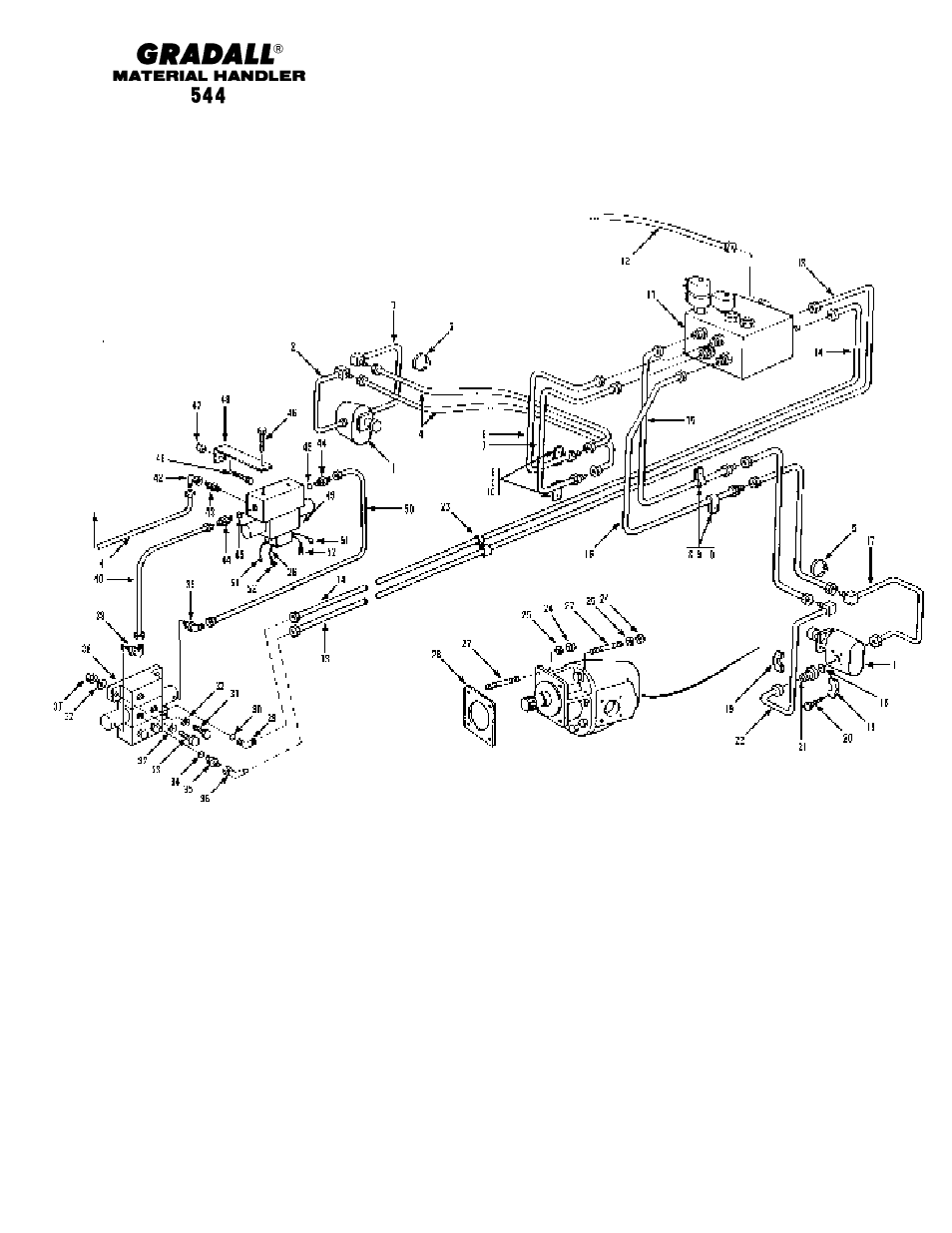 Hydraulic circuits rear drive | Gradall 544 User Manual | Page 119 / 209