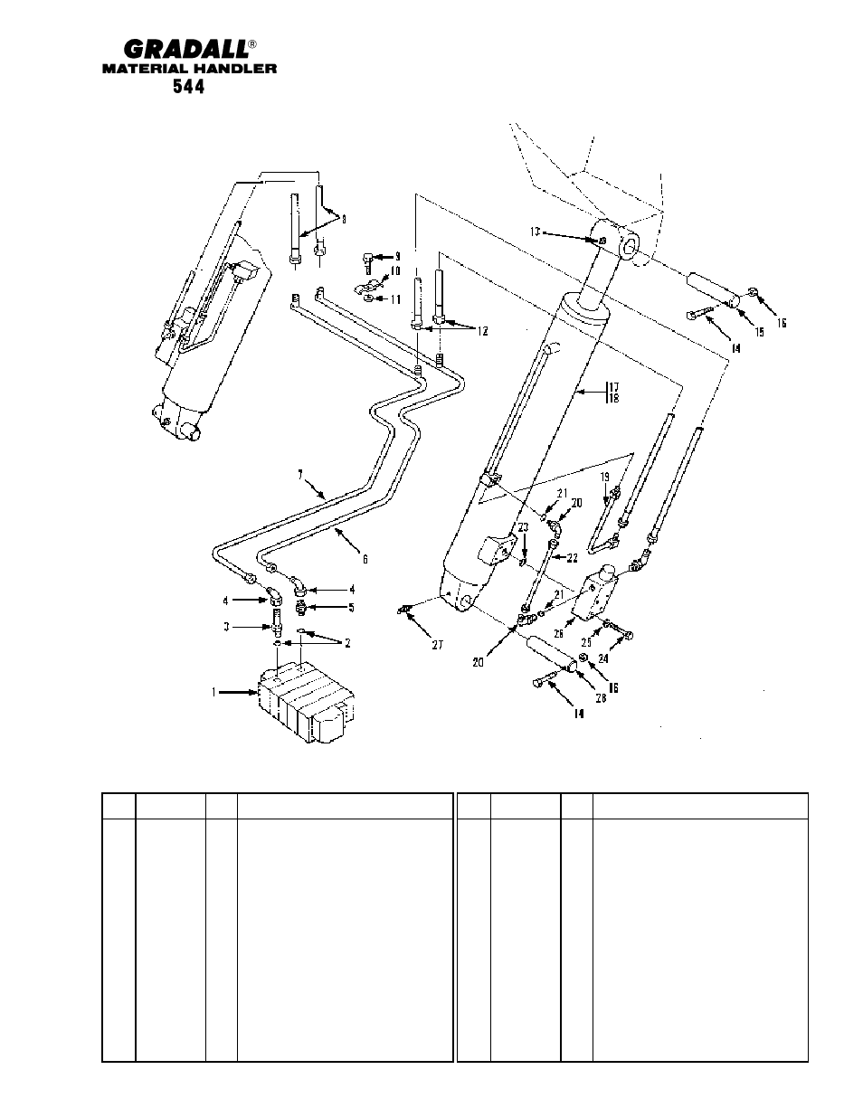 Hydraulic circuits lift cylinder | Gradall 544 User Manual | Page 124 / 209