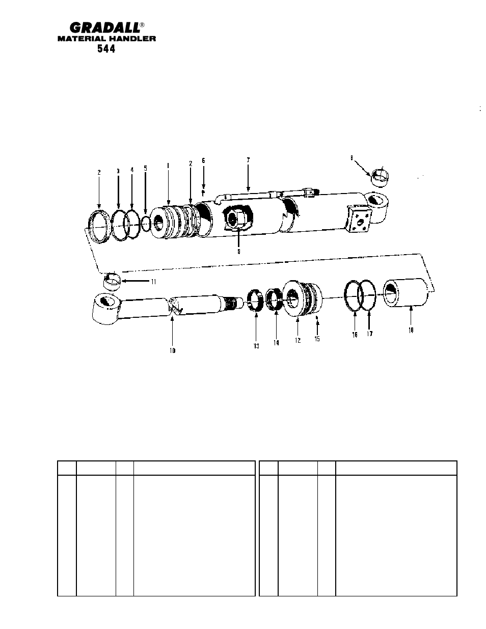 Hydraulic components crowd cylinder | Gradall 544 User Manual | Page 140 / 209