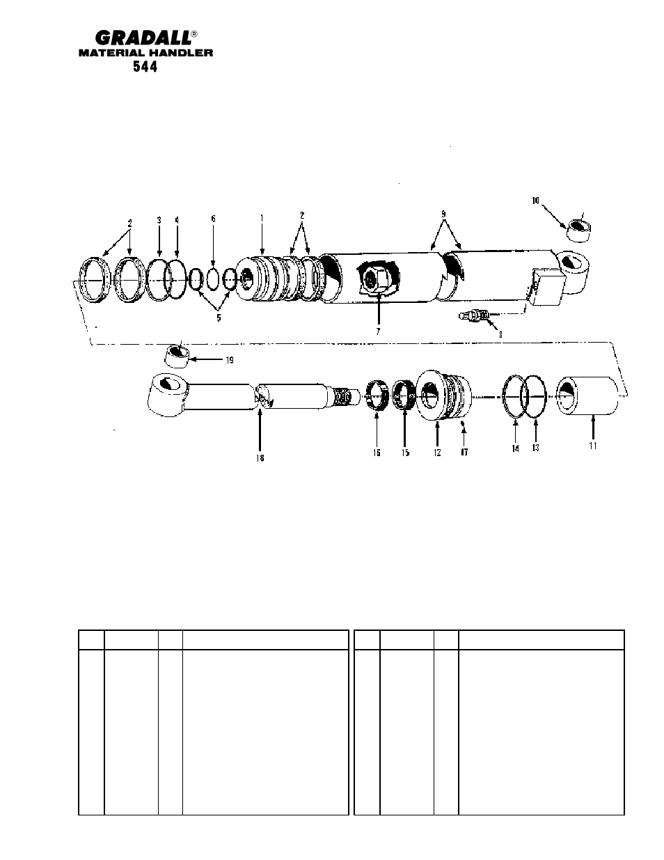 Hydraulic components crowd extension cylinder | Gradall 544 User Manual | Page 141 / 209