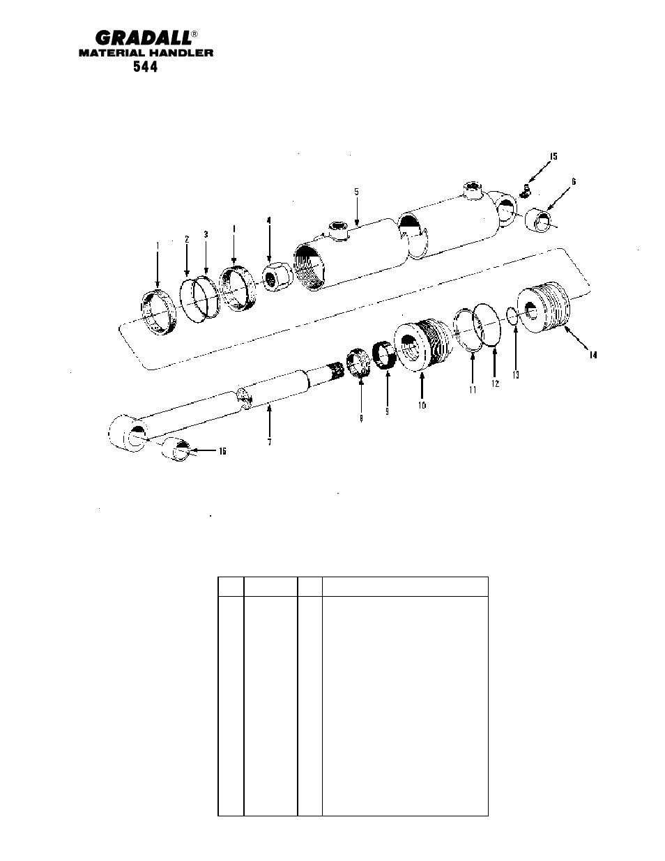 Hydraulic components steering cylinder | Gradall 544 User Manual | Page 145 / 209