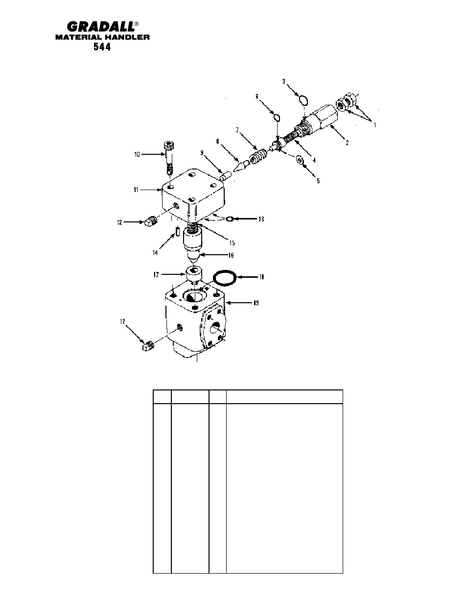 Hydraulic components rear drive main relief valve | Gradall 544 User Manual | Page 155 / 209