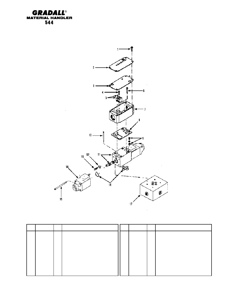 Hydraulic components directional control valve | Gradall 544 User Manual | Page 162 / 209