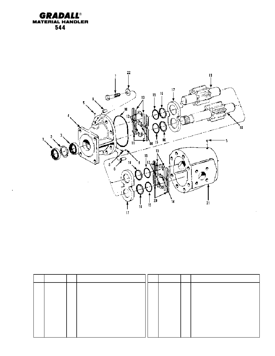 Hydraulic components rear drive motor | Gradall 544 User Manual | Page 165 / 209